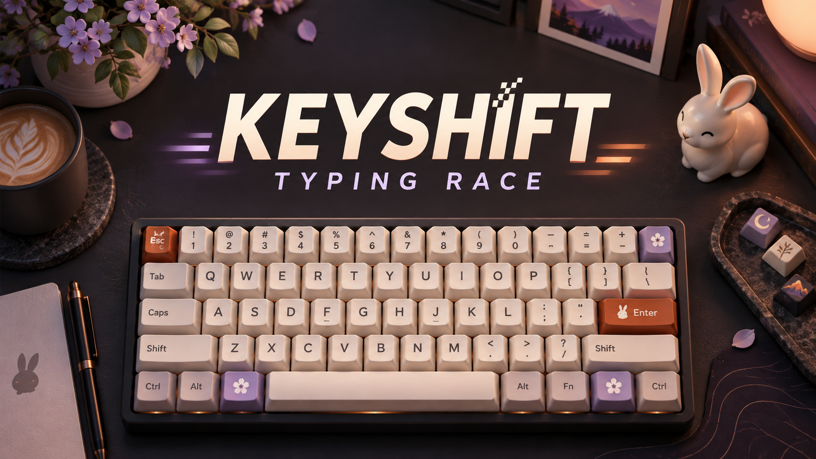 Keyshift mechanical keyboard and a tiny personalized desk